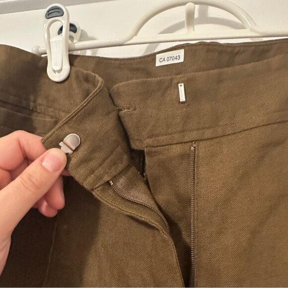Rafaella Brown Linen Pleated Trousers Size 10 Women’s - Picture 6 of 9